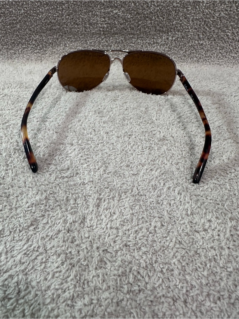 Oakley Aviator Feedback Sunglasses w/ Brown Polarized Lenses and Rose Gold Frame - Picture 4 of 10